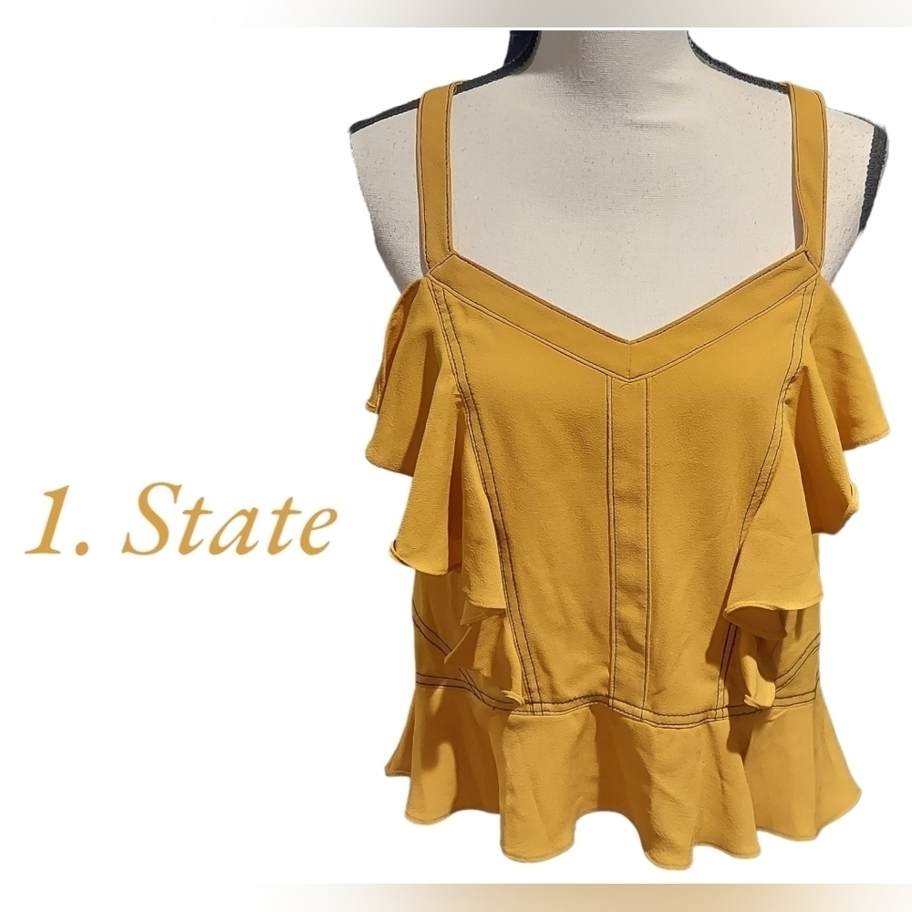 1 State tank gold new with tags womens size small